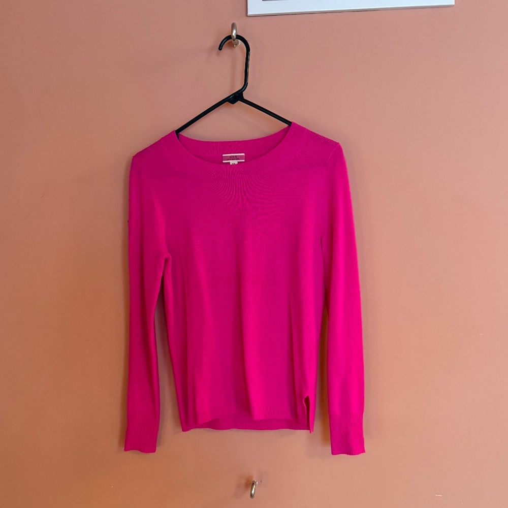J Crew fuchsia cashmere sweater, XS